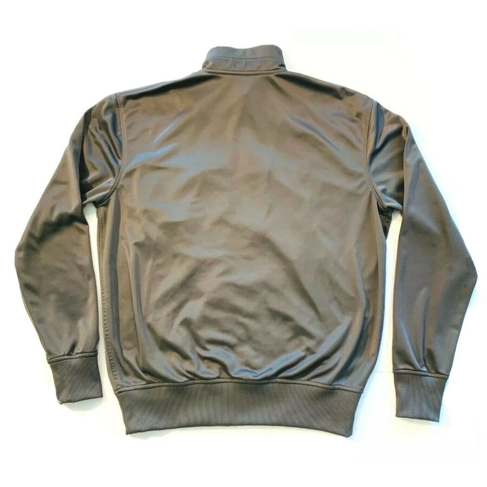 Sean John Fleece Lined‎ Bomber Jacket Full Zip Zipper Pocket Snap Closure M Gray - Picture 11 of 12